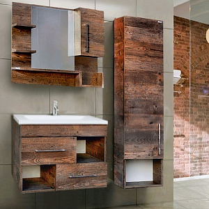 Тумба с раковиной Logro Прованс 70 темное дерево