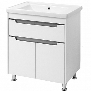 Тумба с раковиной Cerutti Spa Эмилия 70 белая/серая