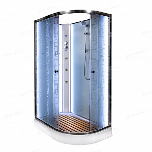 Душевая кабина Deto ЕМ1511 N 110*80*208 L с подсветкой и гидромассажем без крыши