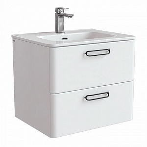Тумба с раковиной Iddis Brick 60 белый глянец
