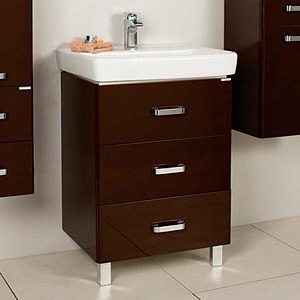 Тумба с раковиной Акватон Америна 60 М темно-коричневая
