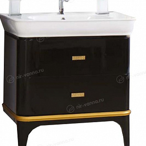 Тумба с раковиной BelBagno Stile Un Classico Prado 80 Nero Laccato Lucido