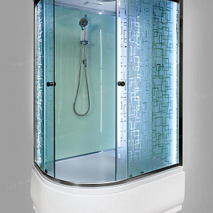 Душевая кабина Deto ЕМ4512 120*80*220 R с подсветкой и гидромассажем