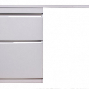 Тумба с раковиной Style Line Даймонд 120 L Люкс Plus напольная белая