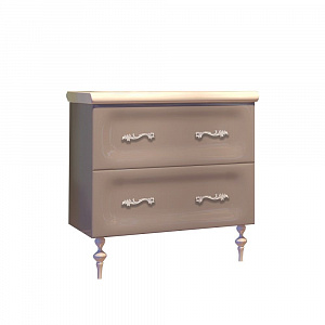 Тумба с раковиной MarkaOne Cheri 80Н с 2-мя ящиками, cappuccino