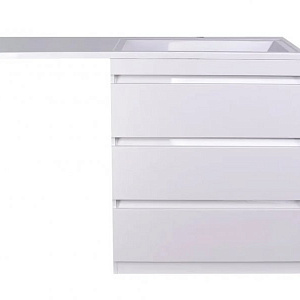 Тумба с раковиной Style Line Даллас 140 R Люкс Plus белая