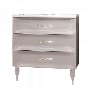 Тумба с раковиной MarkaOne Lumier 75Н с 3-мя ящиками, white