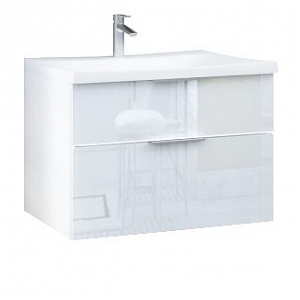Тумба с раковиной MarkaOne Idalgo 75П с 2-мя ящиками, pure white