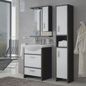 Тумба с раковиной Corozo Оникс 55 белая/венге (снят с производства)