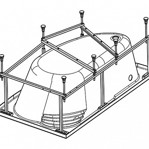 Монтажный комплект для ванн Santek Эдера 170*110