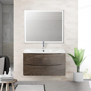 Тумба с раковиной BelBagno Stile Moderno Acqua 90 Rovere Nature Grigio