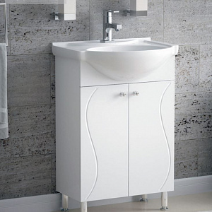 Тумба с раковиной Koral Идеал 56 белая