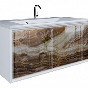Тумба с раковиной MarkaOne Seattle 90П с 1-м ящиком, onyx