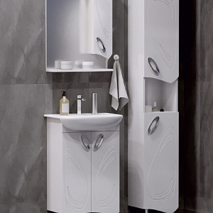 Тумба с раковиной Koral Лидер 50 белая