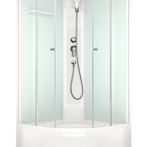 DOMANI-Spa Delight Slim 99 high, 90*90*218  выс поддон, бел стенки, прозр стекла, без электрики 90*90*218 