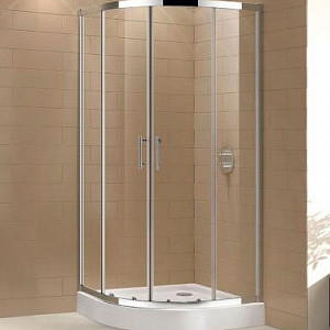 Душевой уголок Cezares Eco четверть круга, стекло прозрачное, 90*90*190 без поддона