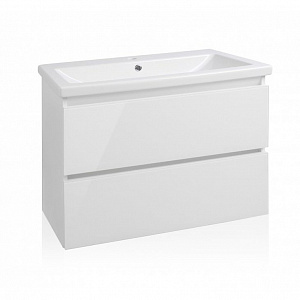 Тумба с раковиной Style Line Даймонд 80 Люкс Plus белая