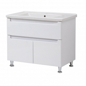 Тумба с раковиной Cerutti Spa Пьемонт 80 напольная, белый глянец