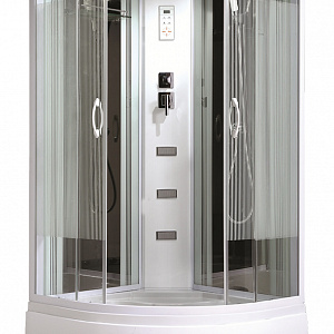 Душевая кабина 212, стекло страйп, 900*900*2150