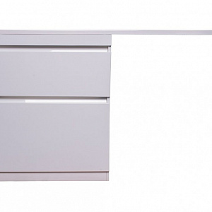 Тумба с раковиной Style Line Даллас 130 L Люкс Plus белая