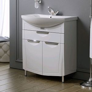 Тумба с раковиной Alavann Monaco 65 белая