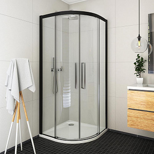 Душевой уголок Roltechnik Exclusive Line ECR2N 90*90*205 профиль черный матовый без поддона