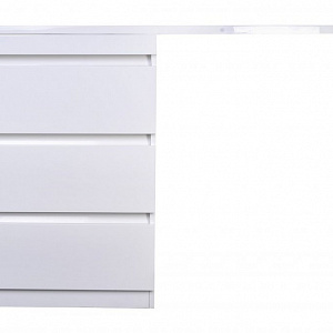 Тумба с раковиной Style Line Даллас 120 L (3 ящ.) Люкс Plus белая