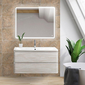 Тумба с раковиной BelBagno Stile Moderno Albano 80 Rovere Vintage Bianco