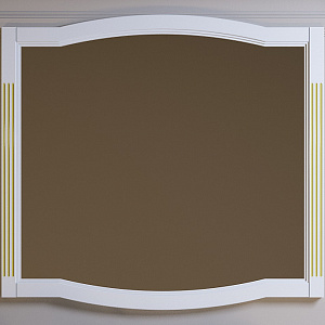 Зеркало Opadiris Лаура 100 белое с бежевой патиной/swarovski золото