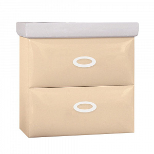 Тумба с раковиной MarkaOne Arrondi 70П с 2-мя ящиками, vanilla