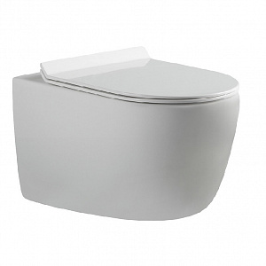 Подвесной унитаз Aquanet Cetus-W 36*54 безободковый с крышкой-сиденьем микролифт Slim