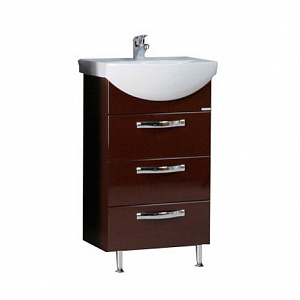 Тумба с раковиной Акватон Ария 50 Н темно-коричневая