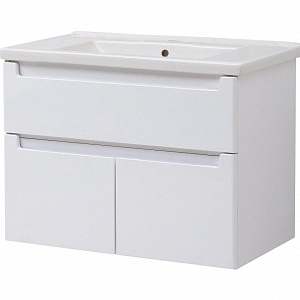 Тумба с раковиной Cerutti Spa Пьемонт 80 подвесная, белый глянец