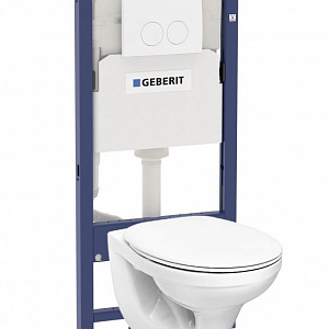 Комплект инсталляции Geberit Kolo Idol New 458.122.2U.1 (унитаз, инсталяция, кнопка белая)