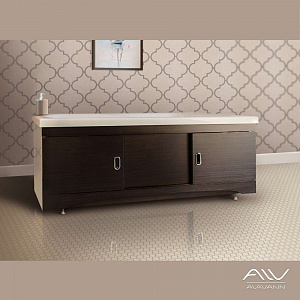 Экран под ванну раздвижной 150 см МДФ венге