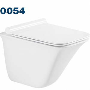 Azario Felice 0054 подвесной безободковый унитаз в комплекте с сидением микролифт, 505*360*370 мм