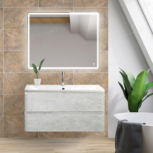 Тумба с раковиной BelBagno Stile Moderno Albano 100 Cemento Verona Grigio